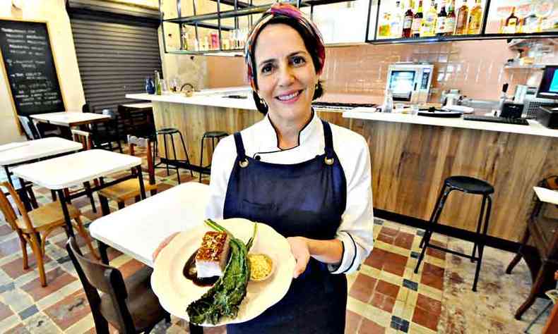 Historiadora e chef, Juliana Duarte realizou o sonho de abrir o prprio restaurante(foto: Fotos: Juarez Rodrigues/EM/D.A Press)