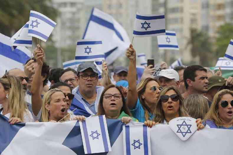 Passeata da comunidade judaica, no domingo, no Rio de Janeiro