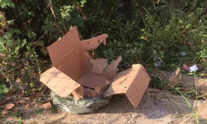 criana foi encontrada dentro de uma caixa de papelo em Ipatinga
