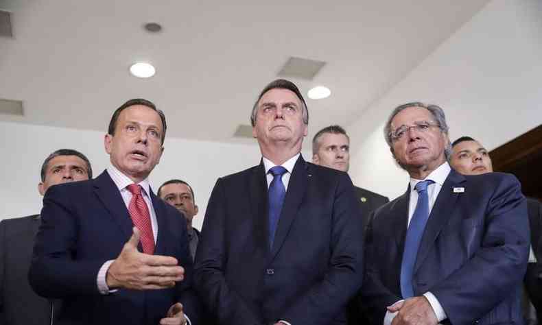 Bolsonaro acredita que Doria e Rodrigo Maia trabalham juntos para desgastar imagem do presidente(foto: Divulgao/Governo de So Paulo)