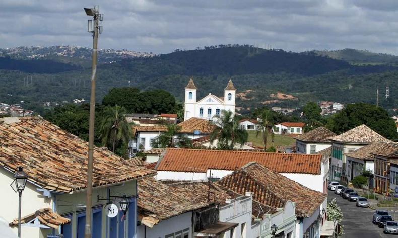 Homem foi morto em Santa Luzia, próximo ao campo do Santa Cruz(foto: Edesio Ferreira/EM/D.A Press) Vista de Santa Luzia