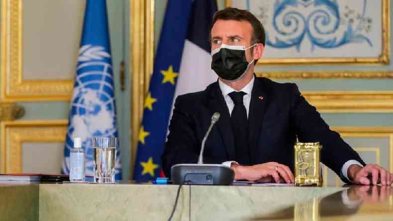 Presidente francs, Emmanuel Macron, disse que a vacina Oxford-AstraZeneca era 