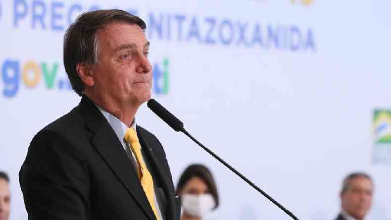 Presidente discursa em Braslia em defesa do uso do medicamento(foto: Isac Nbrega/PR)