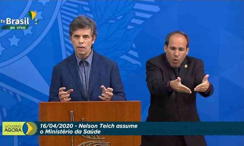 O novo ministro da Saúde, o oncologista Nelson Teich(foto: Reprodução TV Brasil )