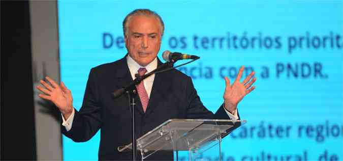  Michel Temer participou de almoo com lideranas do partido para discutir a situao no Rio (foto: Jos Cruz/ABr)