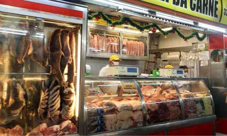 Aougue no Mercado Municipal de Belo Horizonte. Carne tem variao de preo superior a 200% em BH, mostra pesquisa do Mercado Mineiro(foto: Jair Amaral/EM/D.A PRESS)