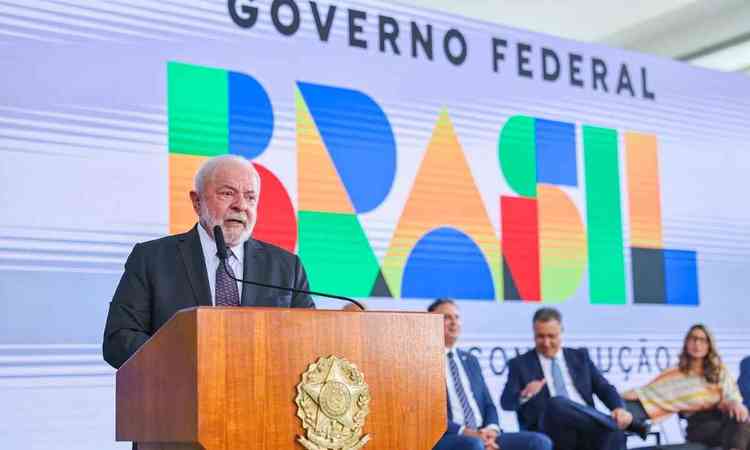 Lula em evento de lanamento do Novo Bolsa Famlia, em maro de 2023