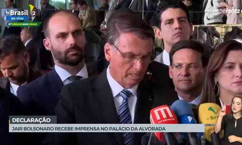 Presidente Jair Bolsonaro em pronunciamento