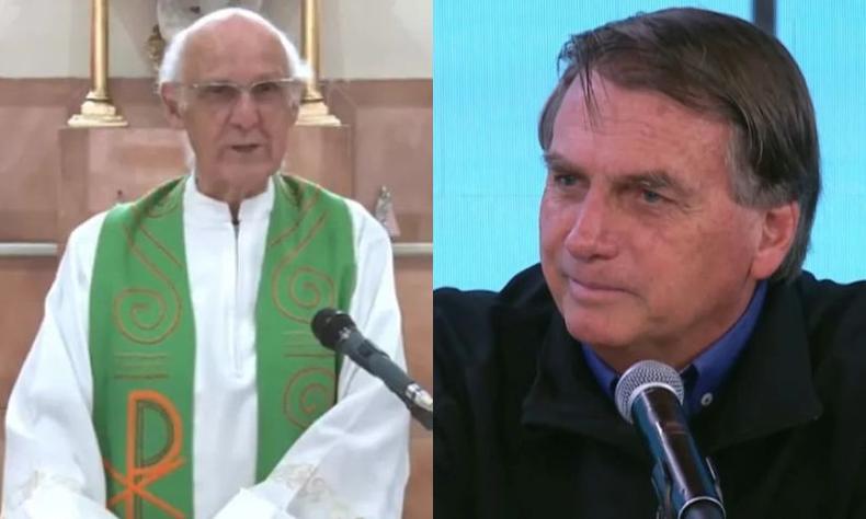 Montagem: Padre Jlio Lancelotti x Bolsonaro