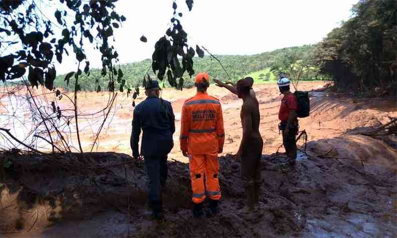Rompimento de barragem em Brumadinho, na Grande BH, pode atingir rio Paraopeba(foto: Mateus Parreiras/EM/D.A Press)