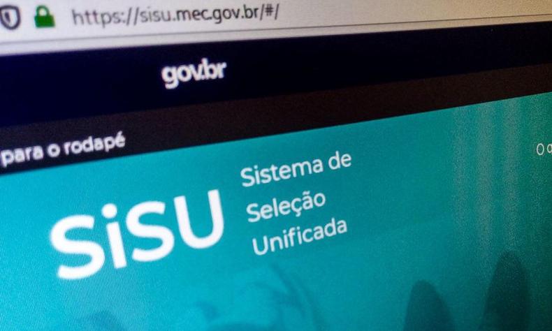 Pgina inicial do site do Sisu