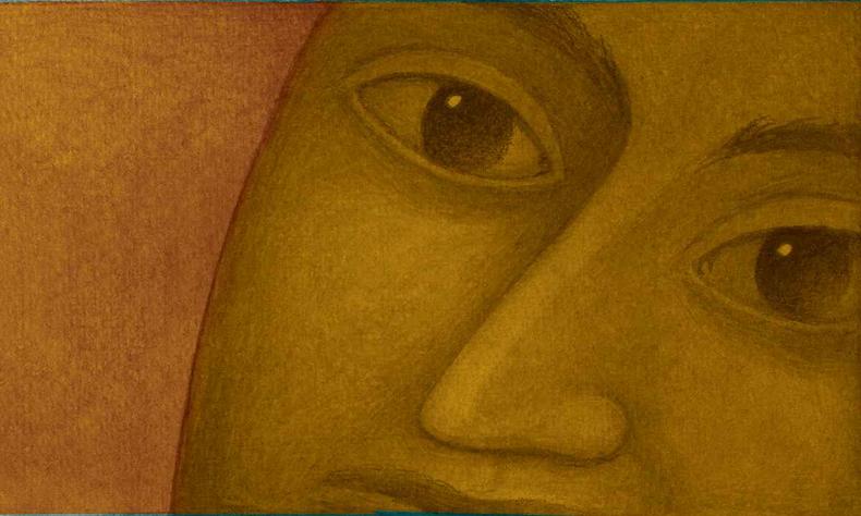 Ilustrao mostra dois olhos em rosto feminino