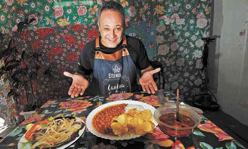 Mantendo os itens dos pratos, Anderson Fernandes diz que dividiu com clientes da Cantina do Sorriso os aumentos de custo (foto: Leandro Couri/EM/D.A\Press)