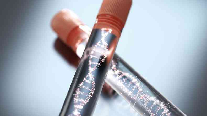 Ilustrao mostra hlices do DNA dentro de tubos