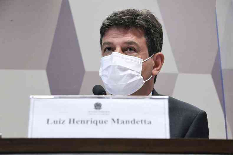 Ex-ministro de Estado da Sade Luiz Henrique Mandetta depe na CPI da COvid nesta tera-feira (foto: Edilson Rodrigues/Agncia Senado)