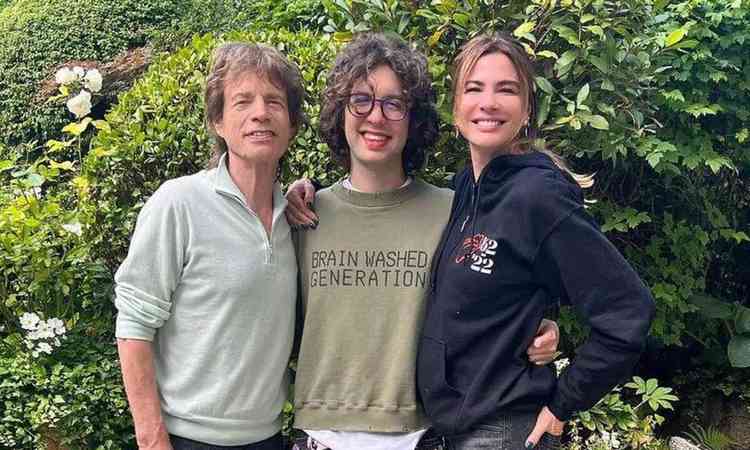 Mick Jagger, Luciana Gimenez e filho