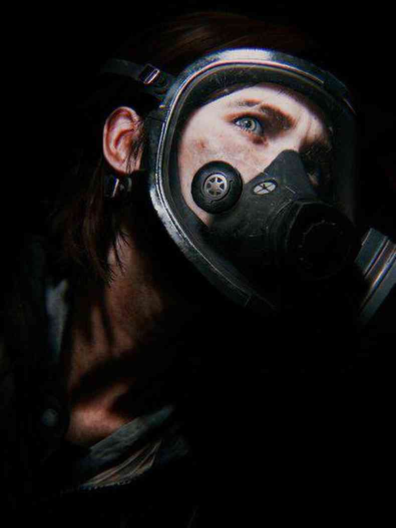 A foto de Reims da heroína de 'The Last of Us 2' usando uma máscara de gás refletiu a escuridão que ela sentiu após a morte do pai(foto: Megan Reims/Naughty Dog)
