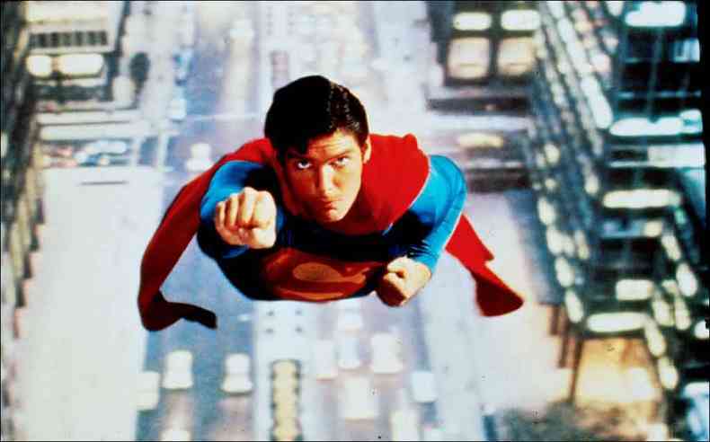 O ator Christopher Reeve em cena do primeiro filme do super-heri, exibido hoje nos cinemas
