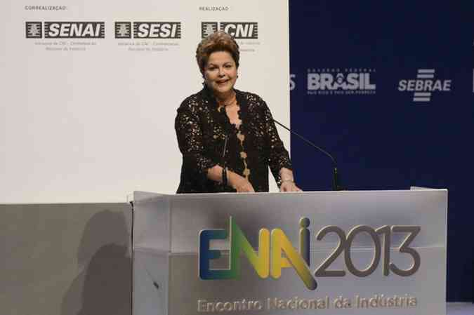 A presidente Dilma participou da abertura do 8 Encontro Nacional da Indstria (ENAI)(foto: Antnio Cruz/ABR)