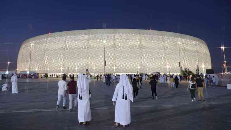Detalhe do Estádio Al-Thumama, em Doha, que será uma das sedes da competição, prevista para começar em novembro