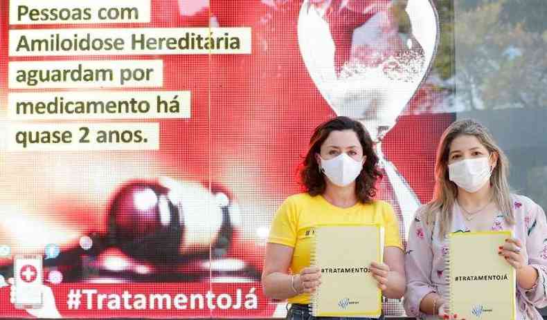 Pacientes com ATTR encaminharam petio com 35 mil assinaturas a ministrios em Braslia (foto: ABPAR/Divulgao)