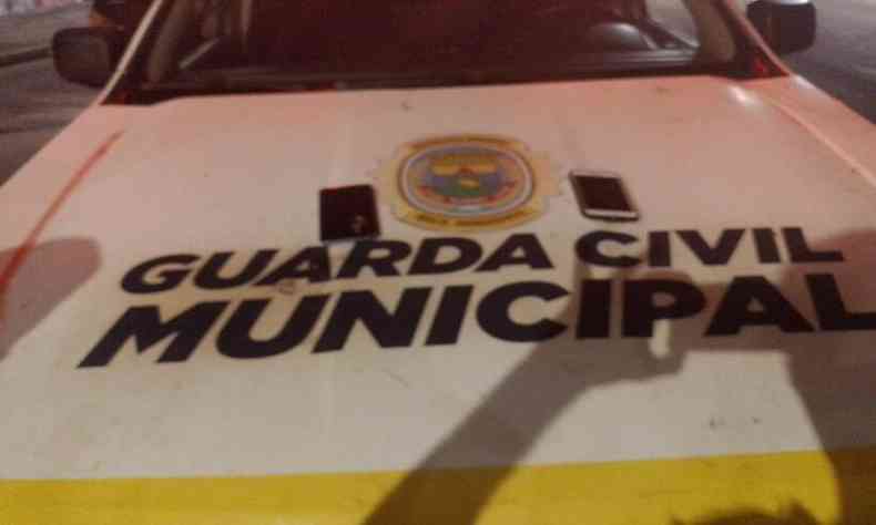 celulares recuperados pela Guarda Municipal