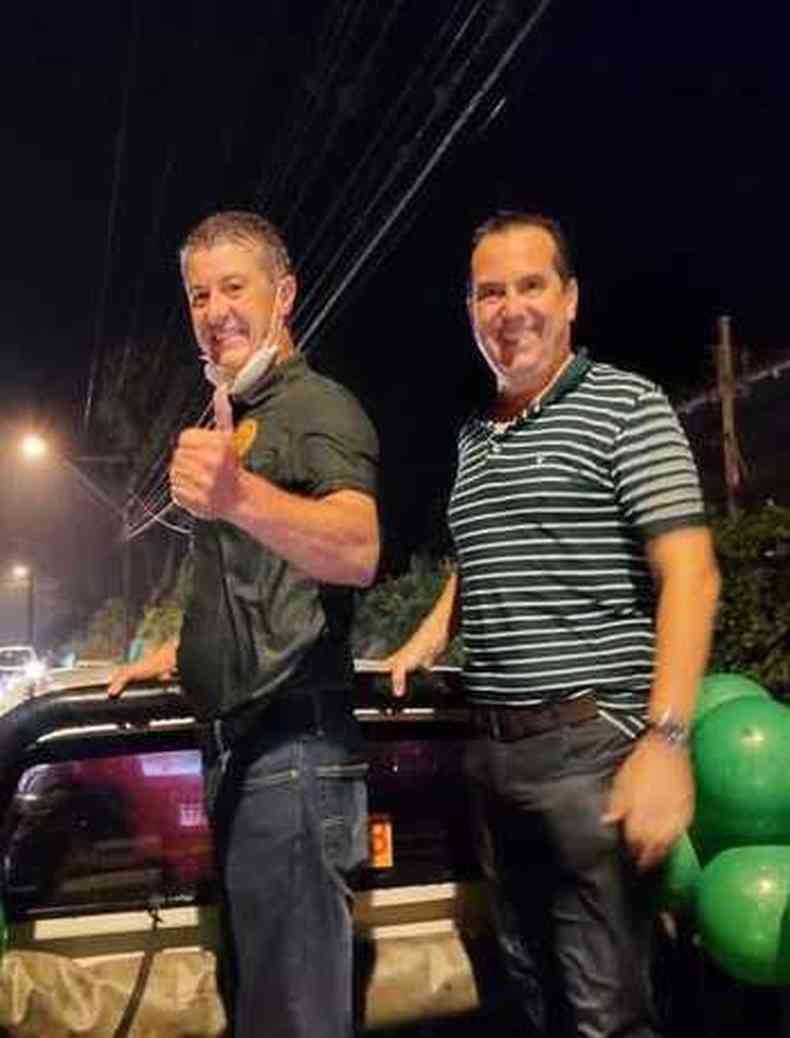 Marco Torres, candidato a vice-prefeito, e Henrique Nogueira Gonalves, atual prefeito interino (foto: Redes Sociais)