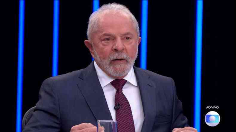 Lula na bancada do Jornal Nacional