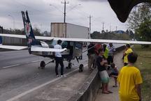 Pouso de emergncia de avio mobiliza equipes de resgate; sem feridos