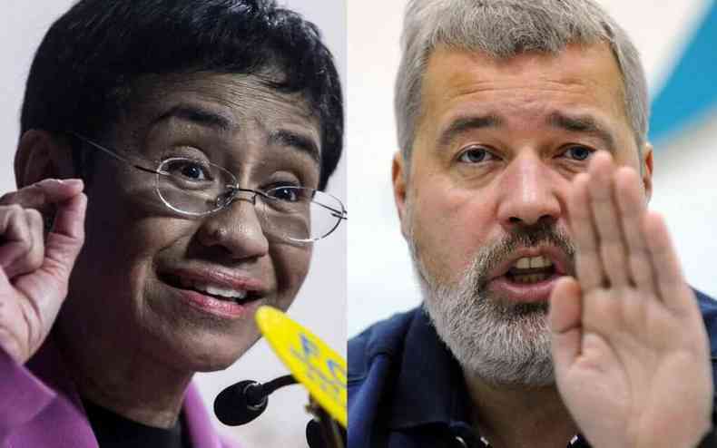 Maria Ressa e Dmitry Muratov, vencedores do Nobel da paz