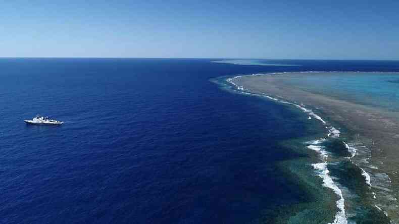 O novo recife foi encontrado perto do Cabo York, no extremo norte da Austrlia(foto: Schmidt Ocean Institute)