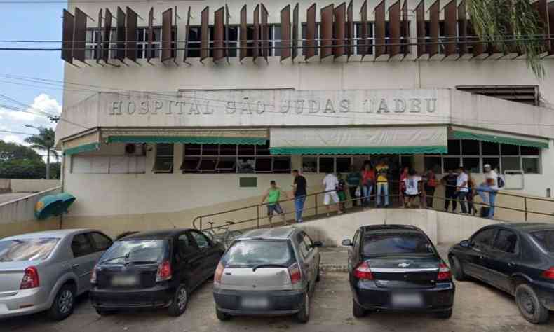 Hospital So Judas Tadeu, onde a alem est internada em Ribeiro das Neves(foto: Reproduo/Google Street View)