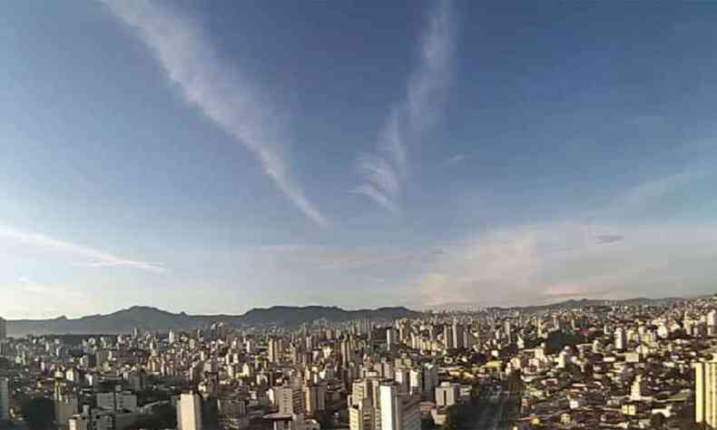 Cu em Belo Horizonte fica parcialmente nublado a nublado nesta quinta-feira (foto: Defesa Civil de BH/Divulgao)