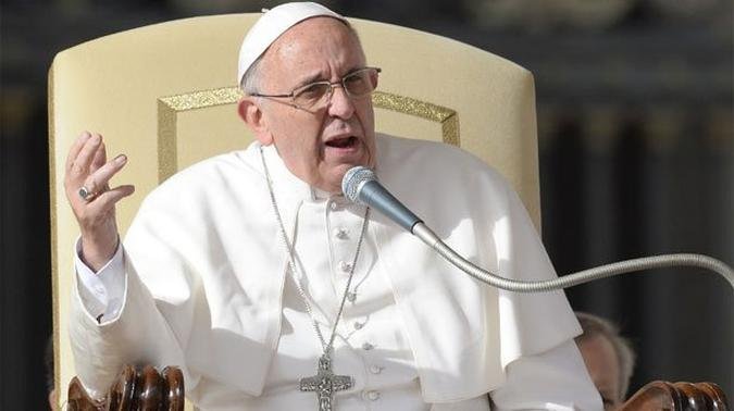 Francisco falou diante de 35 mil pessoas nesta quarta-feira, no Vaticano(foto: ANDREAS SOLARO / AFP) Francisco falou diante de 35 mil pessoas nesta quarta-feira, no Vaticano(foto: ANDREAS SOLARO / AFP)