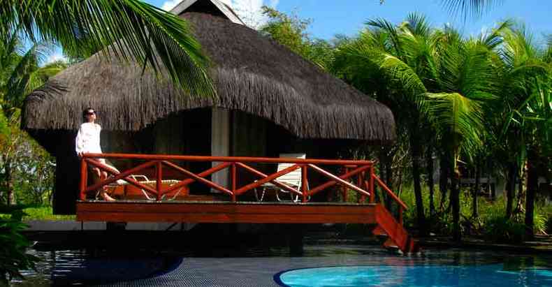 Nanai Beach Resort  inspirado nos bangals de Bora-Bora(foto: Marlyana Tavares/EM/D.A Press)
