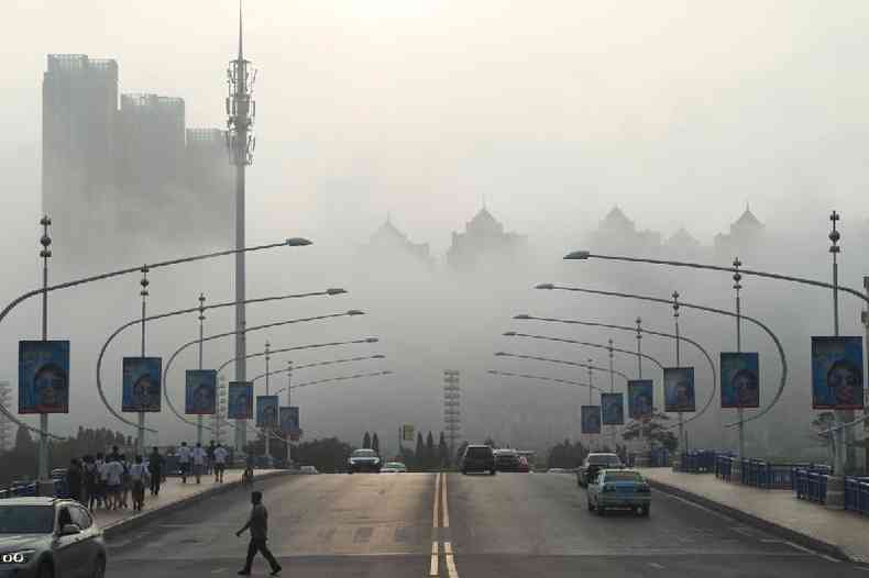 Neblina em Dalian(foto: Getty Images)