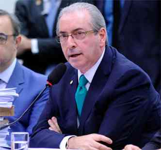 Eduardo Cunha durante defesa na manh desta quinta-feira, no Conselho de tica(foto: Lcio Bernardo Jnior/Cmara dos Deputados)