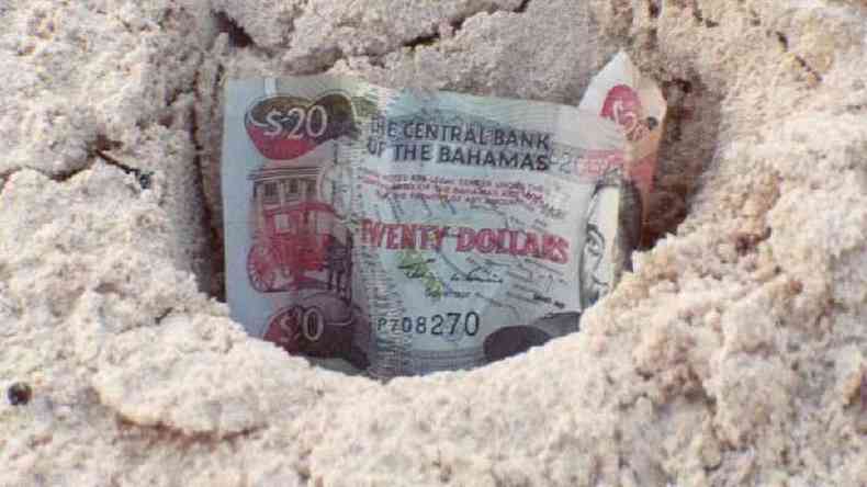 O dlar de areia tem o mesmo valor que o dlar das Bahamas(foto: Getty Images)