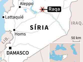 Raqa  o reduto do EI na Sria(foto: Reproduo/Vdeo/AFP)