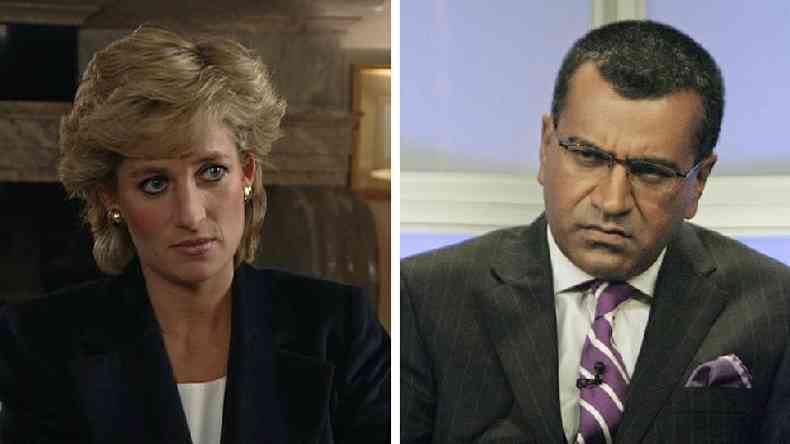 Diana e Martin Bashir na famosa entrevista de 1995; inquérito aponta que ele teve acesso à princesa por meio de documentos fraudados(foto: BBC/Reuters)