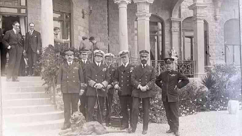 Representantes da Europa e da Liga das Naes reunidos em San Remo em abril de 1920.(foto: Getty Images)