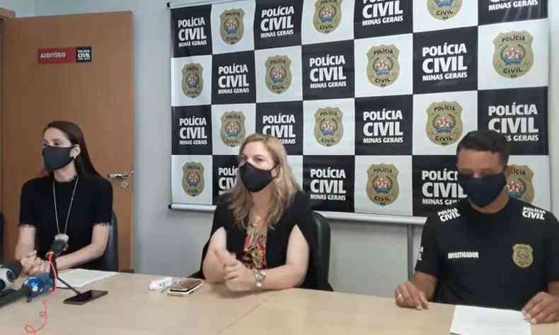 Polcia Civil prestou esclarecimentos sobre o caso na manh desta tera-feira (2/12)(foto: Divulgao/PCMG)