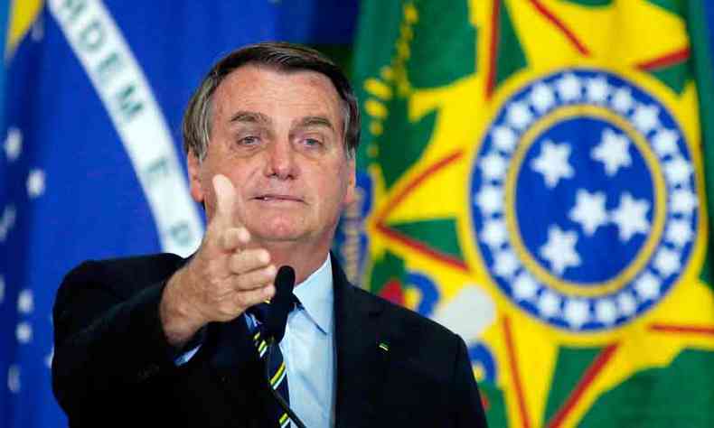 Presidente Jair Bolsonaro: declaraes apelativas em meio  desgaste poltico(foto: Srgio Lima/AFP)