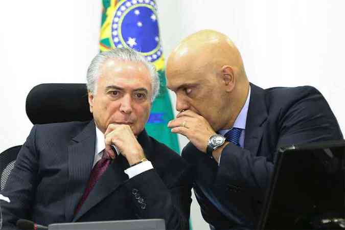 O presidente Michel temer indicou nesta segunda-feira o ministro Alexandre de Moraes para assumir o cargo de ministro do Supremo Tribunal Federal(foto: Marcelo Camargo/Agncia Brasil )