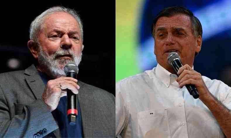 Montagem: Lula e Bolsonaro