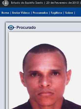 Ronaldo Pereira era procurado no ES (foto: www.testemunhavirtual.sesp.es.gov.br/Reproduo)
