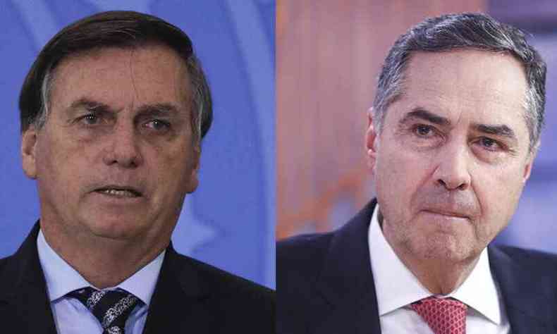 Jair Bolsonaro e Luiz Roberto Barroso(foto: Agncia Brasil/Reproduo)