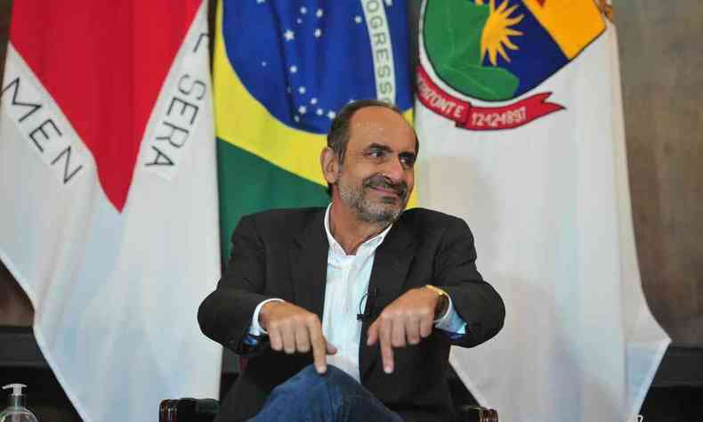 Alexandre Kalil, prefeito de Belo Horizonte, durante entrevista ao Estado de Minas