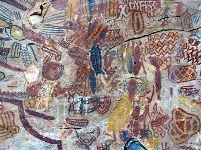 Pinturas rupestres no mesmo stio: dossi comea a ser preparado para a disputa de 2023(foto: Manoel Freitas/Divulgao - 6/6/18)