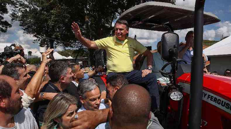 Bolsonaro durante Agrishow, em Ribeiro Preto, em 1 de maio de 2023